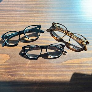 Foster Grant Reading Glasses Trio - Black and Tortoise Frames